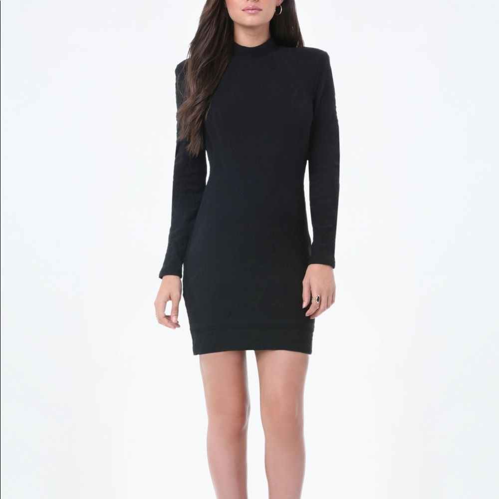 Women's Black Alana Jacquard Dress